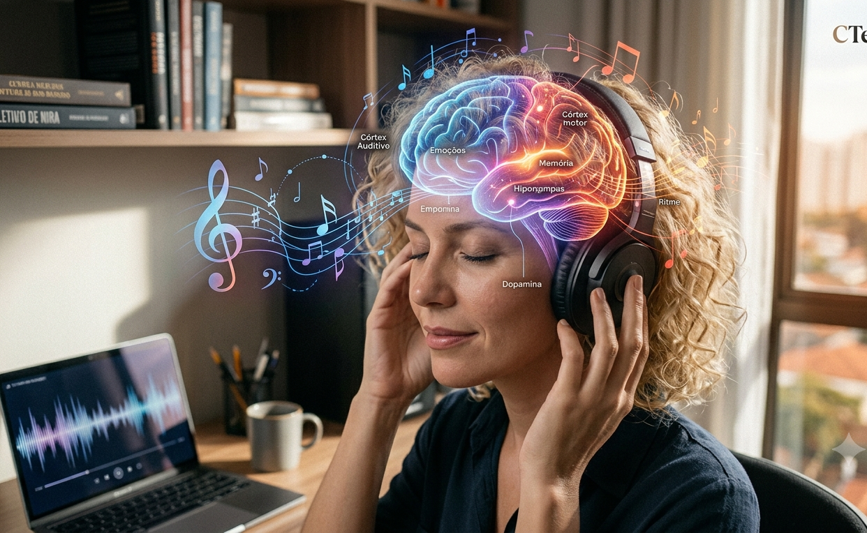 A neurociência da música. Como os sons agem no seu cérebro.